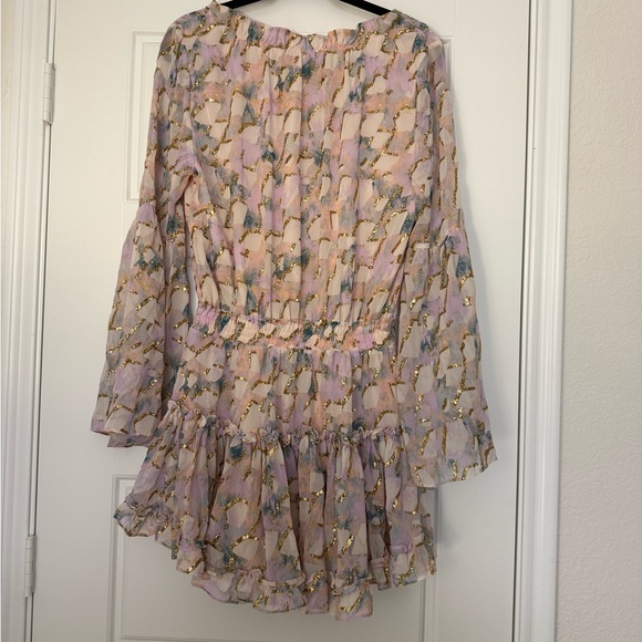 Floral Ruffle ROMPER Dress in Pastel Shades - Picture 5 of 6